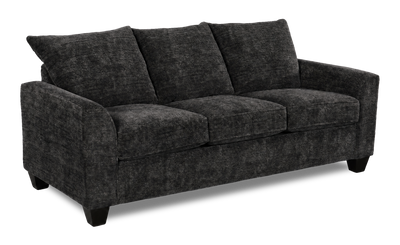 Made in Canada Customizable Sofa Lab Arc 86" Fabric Sofa – Plush Charcoal | Sofa personnalisable Arc de Sofa Lab de 86 po fabriqué au Canada en tissu - Plush Charcoal