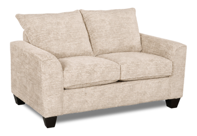 Made in Canada Customizable Sofa Lab Arc 63" Fabric Loveseat – Plush Parchment | Causeuse personnalisable Roll de Sofa Lab de 63 po fabriqué au Canada en tissu - Plush Parchment
