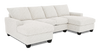 Sofa sectionnel avec deux fauteuils longs personnalisable Arc de Sofa Lab fabriqué au Canada en tissu - Teddy Riverrock