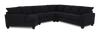 Sofa sectionnel de gauche 4 pièces avec fauteuil enveloppant personnalisable Arc de Sofa Lab fabriqué au Canada en tissu - Teddy Raven