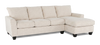 Sofa avec fauteuil long de droite personnalisable Arc de Sofa Lab fabriqué au Canada en tissu - Chenille White