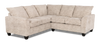 Sofa sectionnel 2 pièces personnalisable Arc de Sofa Lab fabriqué au Canada en tissu - Plush Parchment