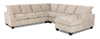 Sofa sectionnel de droite 4 pièces avec fauteuil long personnalisable Arc de Sofa Lab fabriqué au Canada en tissu - Plush Parchment