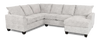 Sofa sectionnel de droite 3 pièces avec fauteuil long personnalisable Arc de Sofa Lab fabriqué au Canada en tissu - Plush Oyster