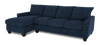 Sofa-lit sectionnel de gauche personnalisable Arc de Sofa Lab fabriqué au Canada en tissu - Chenille Pacific