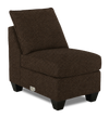 Fauteuil sans accoudoirs personnalisable Curve de Sofa Lab de 24 po fabriqué au Canada en tissu - Teddy Walnut