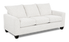 Sofa-lits personnalisable Arc de Sofa Lab de 38 po fabriqué au Canada en tissu - Teddy Snow