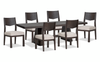 Ensemble de salle à manger Arden 7 pièces avec table, rallonge de 84 po à 108 po (L), base à tréteaux et 6 chaises - brun espresso