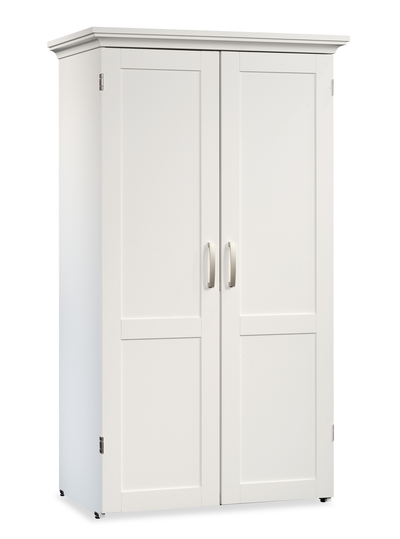 Boon 21.81" Storage Accent Cabinet with Fold Out Work Surface – Glacier White | Armoire décorative de rangement Boon de 21,81 po avec surface de travail pliable - blanc glacier