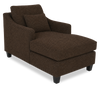 Fauteuil long d’appoint personnalisable de Sofa Lab de 36 po fabriqué au Canada en tissu avec pattes en bois - Teddy Walnut