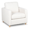 Fauteuil d’appoint personnalisable Club de Sofa Lab de 36 po fabriqué au Canada en tissu avec pattes en bois - Teddy Snow