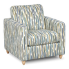 Fauteuil d’appoint personnalisable Club de Sofa Lab de 36 po fabriqué au Canada en tissu avec pattes en bois - tissu décoratif Capri