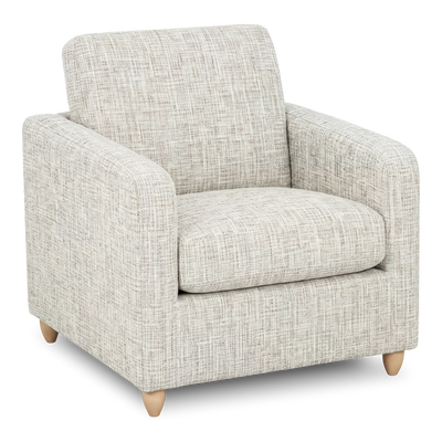 Made in Canada Sofa Lab Customizable Club 36" Fabric Accent Chair with Wood Legs – Rust Accent Fabric | Fauteuil d’appoint personnalisable Club de Sofa Lab de 36 po fabriqué au Canada en tissu avec pattes en bois - tissu décoratif Rust