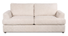 Sofa personnalisable Curve de Sofa Lab de 86 po de format condo fabriqué au Canada en tissu - Chenille White