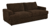 Sofa personnalisable Curve de Sofa Lab de 88 po fabriqué au Canada en tissu - Plush Chocolate