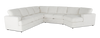 Sofa sectionnel de droite 4 pièces avec fauteuil enveloppant personnalisable Curve de Sofa Lab fabriqué au Canada en tissu - Teddy Snow