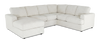 Sofa sectionnel de gauche 3 pièces avec fauteuil long personnalisable Curve de Sofa Lab fabriqué au Canada en tissu - Teddy Snow