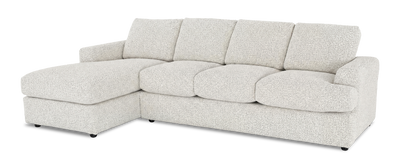 Made in Canada Customizable Sofa Lab Curve Fabric Left-Facing Sofabed Sectional - Teddy Riverrock | Sofa-lit sectionnel de gauche personnalisable Curve de Sofa Lab fabriqué au Canada en tissu - Teddy Riverrock