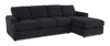Sofa-lit sectionnel de droite personnalisable Curve de Sofa Lab fabriqué au Canada en tissu - Teddy Raven