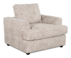Fauteuil personnalisable Curve de Sofa Lab de 40 po fabriqué au Canada en tissu - Plush Parchment
