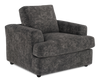 Fauteuil personnalisable Curve de Sofa Lab de 40 po fabriqué au Canada en tissu - Plush Charcoal