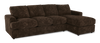Sofa-lit sectionnel de droite personnalisable Curve de Sofa Lab fabriqué au Canada en tissu - Plush Chocolate