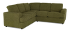 Sofa sectionnel 2 pièces personnalisable Curve de Sofa Lab fabriqué au Canada en tissu - Chenille Moss