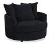 Fauteuil d’appoint enveloppant personnalisable Plush Cuddler de Sofa Lab de 48 po fabriqué au Canada en tissu - Teddy Raven