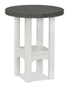Table de bout ronde moderne Dena de 20 po - gris tourterelle