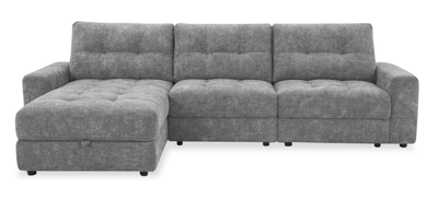 Scott Living Elevate Modular 3-Piece Left-Facing Chenille Fabric Power Reclining Sectional – Grey | Sofa sectionnel modulaire à inclinaison électrique de gauche Elevate de Scott Living 3 pièces en tissu de chenille - gris