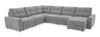 Sofa sectionnel modulaire à coulissement et inclinaison électriques de droite Elevate de Scott Living 6 pièces en tissu de chenille - gris