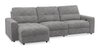 Sofa sectionnel modulaire à coulissement et inclinaison électriques de gauche Elevate de Scott Living 3 pièces en tissu de chenille - gris