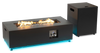 Foyer-table à gaz propane Glow de 42 po (L) et de 50 000 BTU en métal avec éclairage à DEL intégré