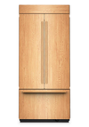 Réfrigérateur encastré KitchenAid de 20,8 pi3 et de 36 po à portes françaises à congélateur inférieur - panneau personnalisable - KBFN536TPA