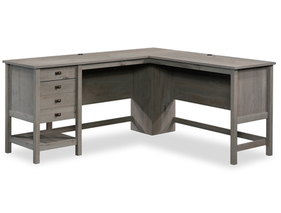 Lance 58.66" L-Shaped Office Desk with 2 Drawers – Mystic Oak | Bureau en forme de L Lance de 58,66 po à 2 tiroirs - chêne mystique