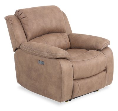 Marcel 39” Fabric Power Reclining Chair with USB Port – Warm Brown | Fauteuil à inclinaison électrique Marcel de 39 po en tissu avec port USB – brun chaud