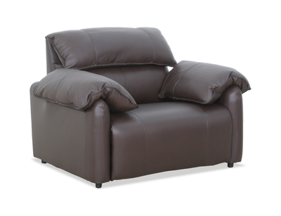 Momento 54" Genuine Leather Power Reclining Chair – Chocolate | Fauteuil à inclinaison électrique Momento de 54 po en cuir véritable - chocolat