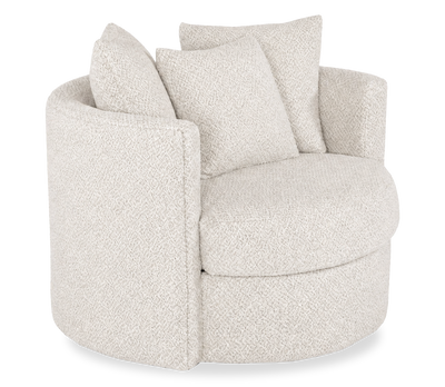 Made in Canada Sofa Lab Customizable Nest 42" Fabric Swivel Accent Chair – Teddy Riverrock | Fauteuil d’appoint pivotant personnalisable Nest de Sofa Lab de 42 po fabriqué au Canada en tissu - Teddy Riverrock