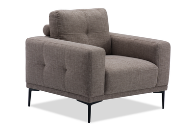 Nola 39” Fabric Chair with Removable Back Cushion – Mocha | Fauteuil Nola de 39 po en tissu avec coussin de dossier amovible - moka