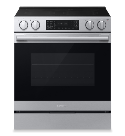 Samsung 6.3 Cu. Ft. Electric Slide In Range with Air Fry Max - Stainless Steel - NSE80H63SRAC | Cuisinière électrique encastrée Samsung de 6,3 pi3 avec friture à air Air Fry Max - acier inoxydable - NSE80H63SRAC