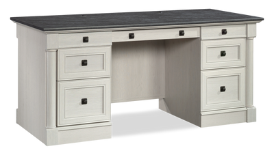 Palladia 65.12" Executive Desk with 7 Drawers – Glacier Oak | Bureau de direction Palladia de 65,12 po à 7 tiroirs - chêne glacier