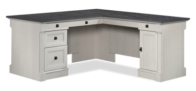 Palladia 65.12" L-Shaped Desk with 3 Drawers – Glacier Oak | Bureau en forme de L Palladia de 65,12 po à 3 tiroirs - chêne glacier