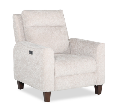 Primrose 35” Chenille Fabric Power Reclining Chair with Power Headrest – Linen | Fauteuil à inclinaison électrique Primrose de 35 po en tissu de chenille avec appuie-tête électrique - lin