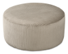 Pouf courbé personnalisable de Sofa Lab de 38 po fabriqué au Canada en tissu - tissu décoratif Fog