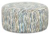Pouf courbé personnalisable de Sofa Lab de 38 po fabriqué au Canada en tissu - tissu décoratif Capri