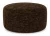 Pouf courbé personnalisable de Sofa Lab de 38 po fabriqué au Canada en tissu - Plush Chocolate