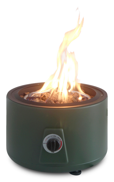 Sol Portable Fire Pit, 15"W, 60,000 BTU, Propane, Metal - Green | Foyer portatif à gaz propane Sol de 15 po (L) et de 60 000 BTU en métal - vert