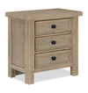 Table de nuit Sonoma de 28 po (L) x 28 po (H) à 3 tiroirs - brun clair