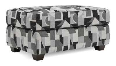 Made in Canada Customizable Sofa Lab Trunk 39" Fabric Storage Ottoman – Onyx Accent Fabric | Pouf de rangement personnalisable Trunk de Sofa Lab de 39 po fabriqué au Canada en tissu - tissu décoratif Onyx