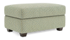 Pouf de rangement personnalisable Trunk de Sofa Lab de 39 po fabriqué au Canada en tissu - tissu décoratif Peacock